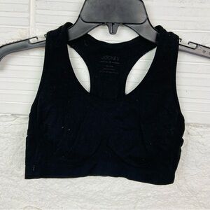 JOCKEY black stretch yoga active sports bra size small